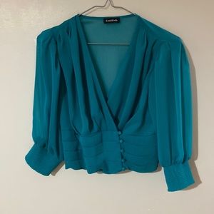 Bebe turquoise blouse